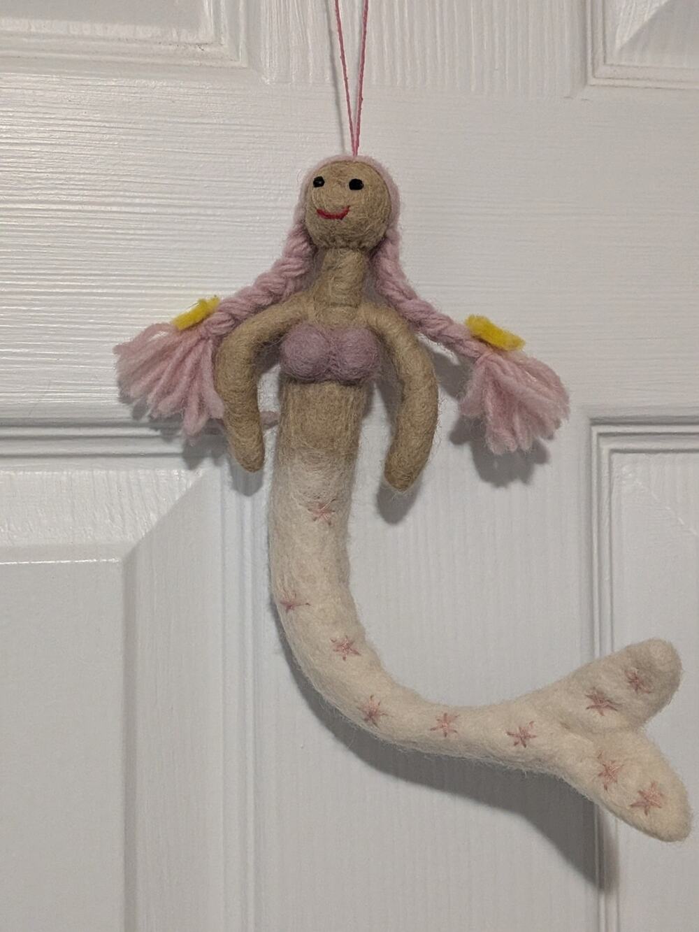 Felt So Good Sandy Magical Mermaid Hanging Ornament 100% Wool Handmade